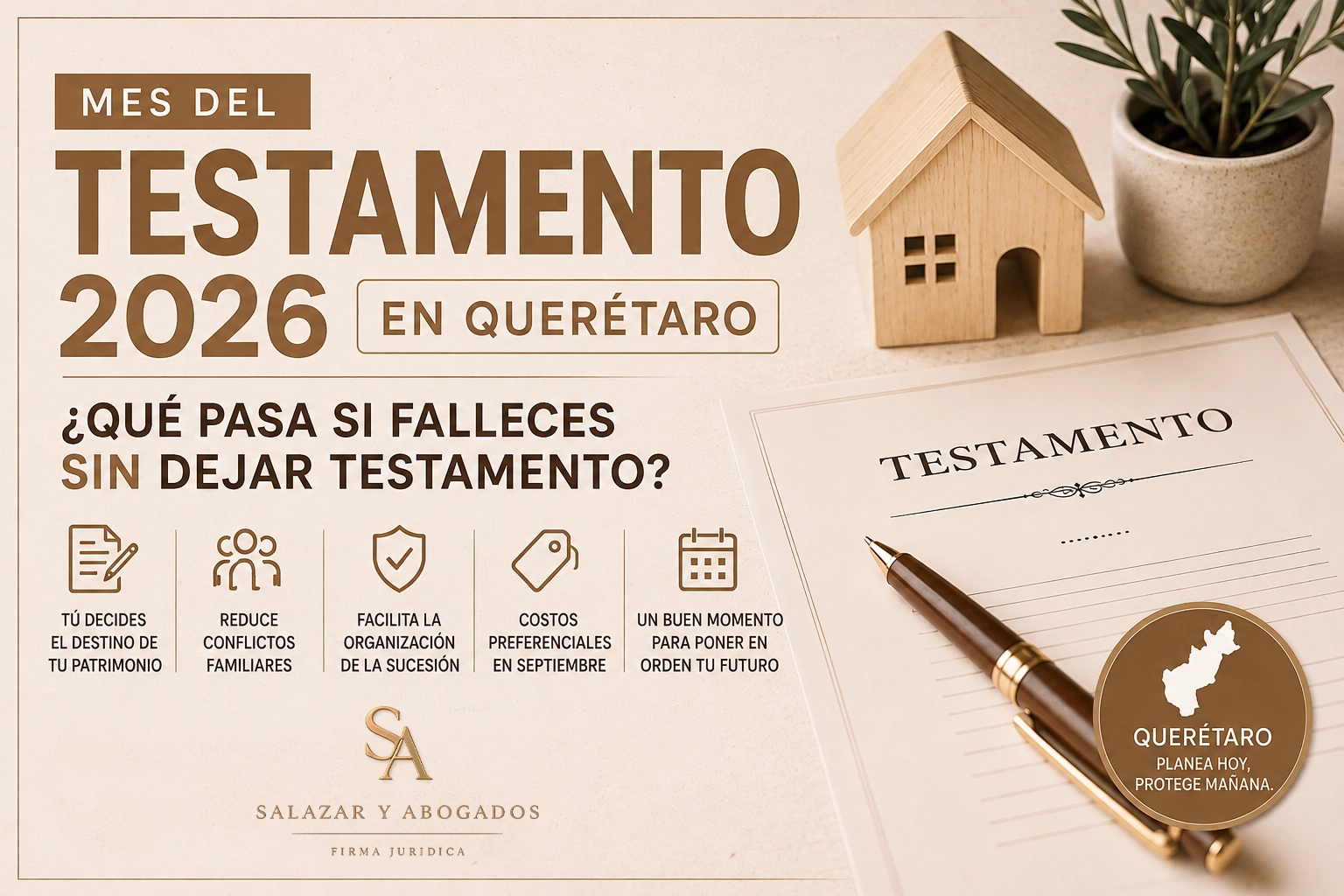 Mes del Testamento 2026 en Querétaro: ¿qué pasa si falleces sin dejar testamento?